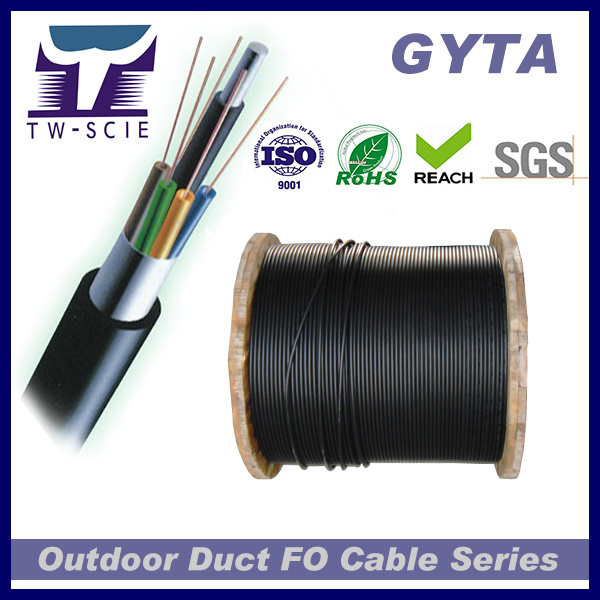 24 câbles optiques en aluminium de fibre du noyau GYTA pour l'usage de conduit