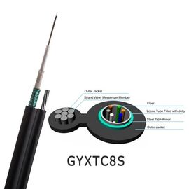 Qualité  GYXTC8S Self - Support Outdoor Armoured Fiber Optic Cable 12 Core Figure 8 Type for Duct or Aerial usine