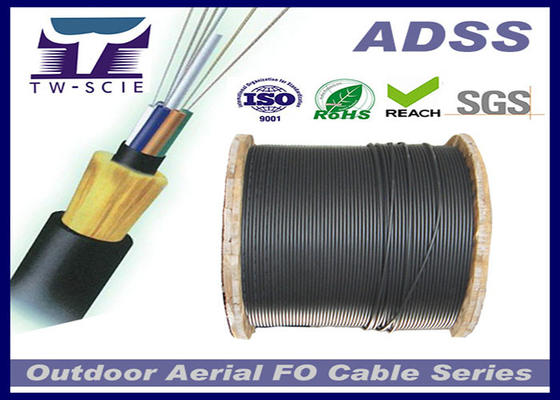 Câble optique blindé flexible diélectrique de fibre d'OEM haut ADSS aucun matériel en métal dans la structure