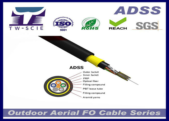 Câble optique lâche multi de fibre de tube du noyau G657A2 ADSS de double veste avec excellent à la représentation