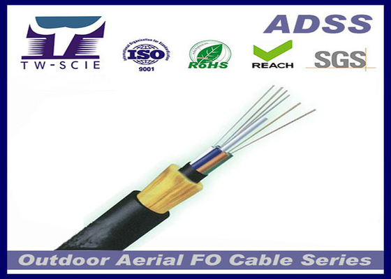 Appui blindé ADSS aérien d'individu de câble optique de fibre de longue d'envergure de la Chine d'Aramid force de fil