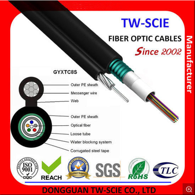 Conception en coupe de tube d'individu de soutien de fibre de figure blindée lâche du câble optique 8