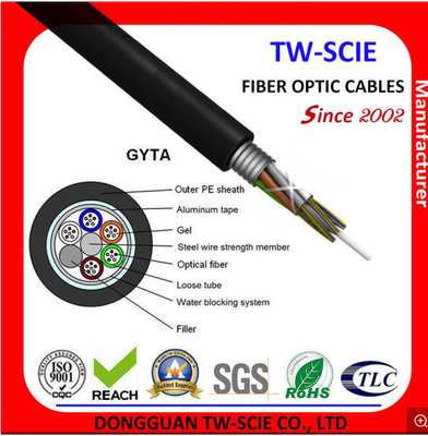 1-144 le noyau GYTA G652D a protégé durée de vie échouée par tube lâche de câble optique de fibre la plus longue
