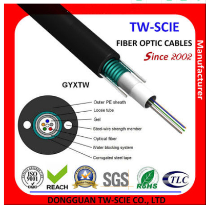 Câble optique lâche GYXTW de fibre de la Chine de tube de mode unitaire de G652D pour l'antenne extérieure