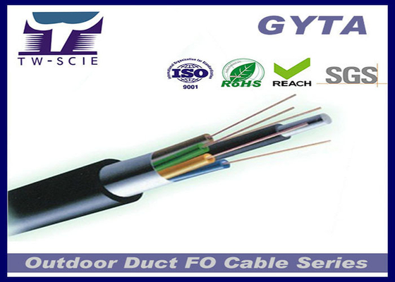 Câble à fibre optique blindé en acier GYTS avec gaine PE pour conduit et antenne avec tube libre