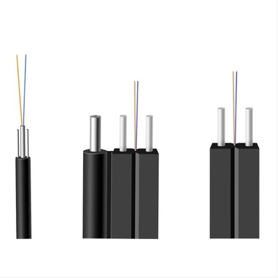 Cable à goutte FTTH galvanisé à chaud avec forme personnalisée PE PVC LSZH HDPE Jacket 0,45mm acier