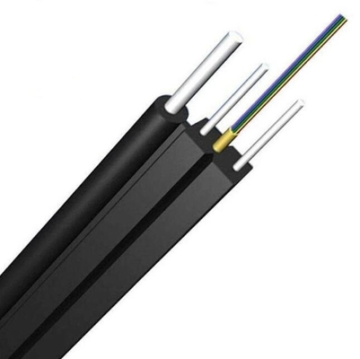 FTTH Drop Cable 2 Core G657A2 fibre 3 fil d'acier LSZH câble à fibre optique