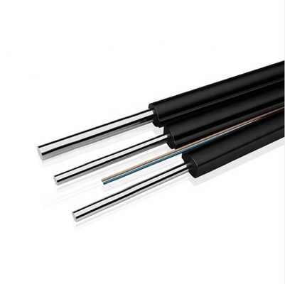 FTTH Drop Cable 2 Core G657A2 fibre 3 fil d'acier LSZH câble à fibre optique