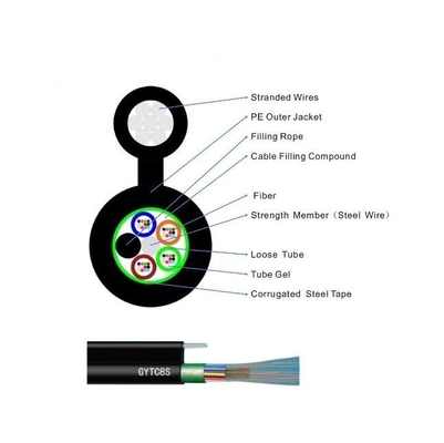 Figure 8 extérieur câble de décharge en fibre optique Gyftc8s