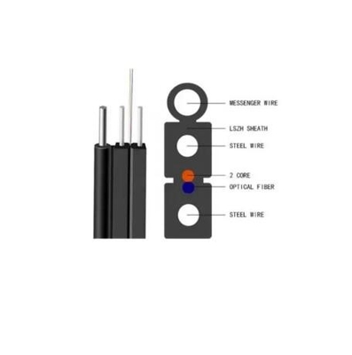 Cable de décharge FTTH extérieur 1 cœur 2 cœurs 4 cœurs Autoportant G657a1 G657a2 9/125