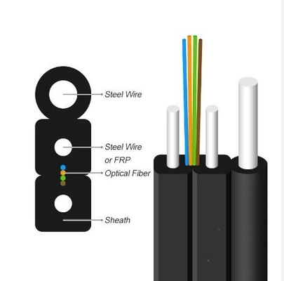 Cable FTTH autoportant de décharge de 1 noyau à 4 noyaux
