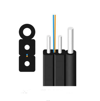 FTTH câbles à décharge 1 noyau 2 noyau en acier LSZH câble à fibre optique pour intérieur et extérieur