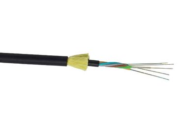 Câble à fibre optique ADSS à 12 noyaux Installation facile de la gaine extérieure noire non métallique pour les télécommunications électriques