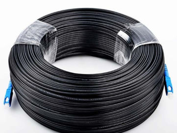 Câble d'interface noir optique de la veste FTTH de câble d'intérieur de fibre avec la fibre G657A1 pour d'intérieur