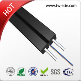 Câble d'interface noir optique de la veste FTTH de câble d'intérieur de fibre avec la fibre G657A1 pour d'intérieur
