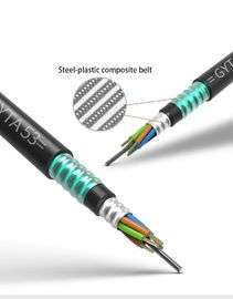 Mode unitaire extérieur de câble optique de fibre de 6 noyaux pour direct enterré avec la gaine externe de PE