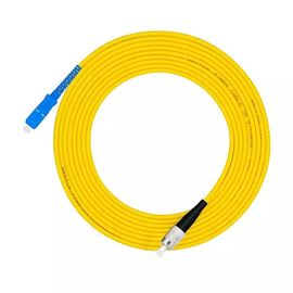 FC UPC au câble de correction de fibre de mode unitaire de PVC du simplex 3.0mm de Sc UPC, corde de correction de fibre de pullover