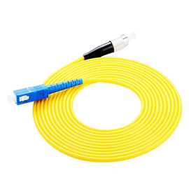 FC UPC au câble de correction de fibre de mode unitaire de PVC du simplex 3.0mm de Sc UPC, corde de correction de fibre de pullover