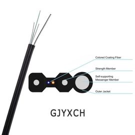 Câble optique autosuffisant extérieur de fibre du schéma 8 de mode unitaire de noyau du câble d'interface de GJYXCH/GJYXFCH FTTH 1/2/4