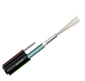 Câble aérien autosuffisant de tube du schéma 8 d'individu de couleur lâche centrale de noir, 12 noyau F pour extérieur