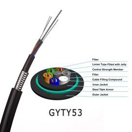Grand câble blindé optique de fibre de structure de noyau de la communication GYTY53