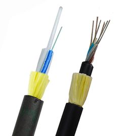 48 envergure externe noire autosuffisante de la couleur 100 de gaine de câble optique de fibre des noyaux ADSS