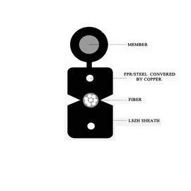 Mode unitaire autosuffisant extérieur de 8 noyaux de câble d'interface de GJYXCH FTTH