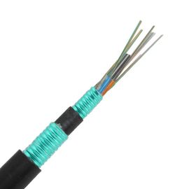 144 câble blindé échoué enterré direct optique blindé de tube lâche du câble GYTS53 de fibre de noyaux