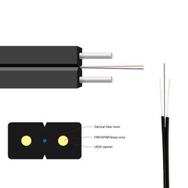 Le type recto G657A1 d'arc de câble de fibre optique en forme de papillon de FTTH GJYXFH laissent tomber le noyau 2 optique de fibre de fil