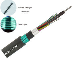 Cable souterrain GYTA 53 12 câble à fibre optique à double armure et enveloppe PE