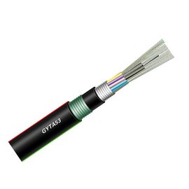 72 câble blindé échoué enterré direct de tube lâche de câble blindé des noyaux GYTA53 OFC
