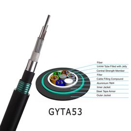 288 armure en acier ondulée blindée extérieure de bande de câble optique de fibre des noyaux GYTA53