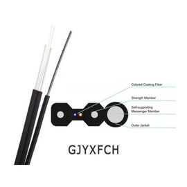 Optique de fibre de câble de Wire Ftth Drop de messager de veste de PVC ou de LSZH