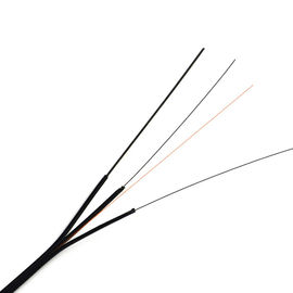1-4 le câble d'interface du noyau FTTH FRP/porteur central d'acier a couvert le câble à fibres optiques plat