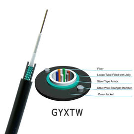 GYXTW 6 creusent l'antenne lâche centrale de tube de mode unitaire et canalisent le câble optique extérieur de fibre