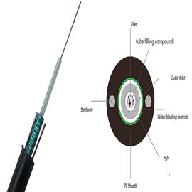 Antenne extérieure à tube lâche central monomode GYXTW et câble à fibre optique 6f