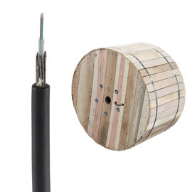 Câble optique de fibre de SM extérieur d'antenne et de conduit de tube lâche central externe de PE de noir de noyau d'OEM GYXTY 12