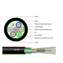 144 Cable optique en fibre optique en fibre de fibre SM GYTS extérieur