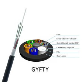 Cable à fibre optique FRP 12 à noyau entièrement diélectrique avec enveloppe extérieure en fil d'aramide PE/LSZH