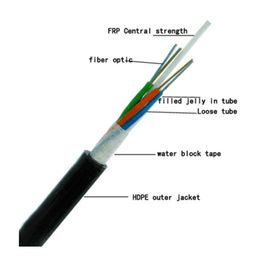 Câble optique extérieur de fibre du noyau GYFTY G652D de FRP 122-144