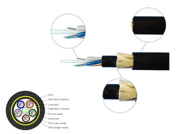 Envergure aérienne extérieure autosuffisante 100-1000m de câble optique de fibre de noyau du Tout-diélectrique ADSS 96
