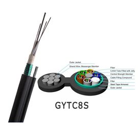 Câble optique extérieur soutenu par individu de fibre du schéma 8 de GYTC8S
