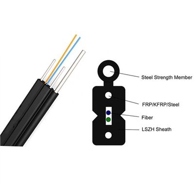 FTTH interface le câble 1 2 4 type fibre optique d'arc de gaine du noyau LSZH dans des réseaux informatiques