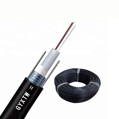 La gaine externe LSZH 8/12/24 de PE noir creusent le câble optique blindé de fibre d'Ourdoor (GYXTW)