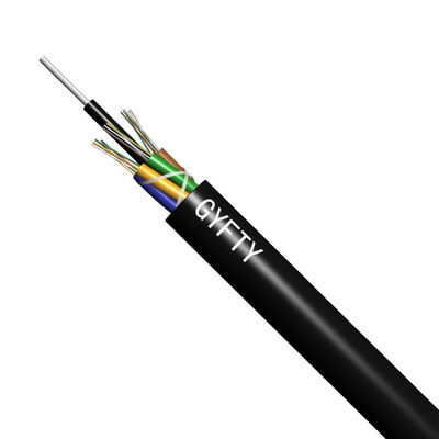 Mode unitaire aérien noir GYFTY 6/12/24 paire de FRP de câble à fibre optique de tube lâche