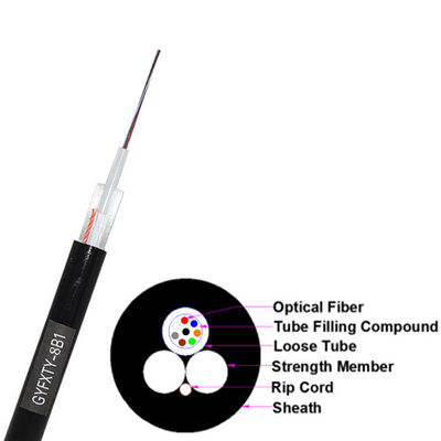 Porteur axial optique blindé du câble Ethernet de fibre de fil en verre GYFTY-FS RFP