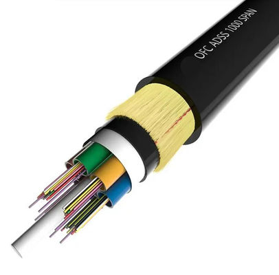 Aérien extérieur de gaine du noyau PE/AT d'OEM 72 tout le câble optique autosuffisant diélectrique de fibre