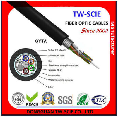 24 modes unitaires de noyau et câble optique blindé à plusieurs modes de fonctionnement de fibre pour le conduit et l'usage extérieur
