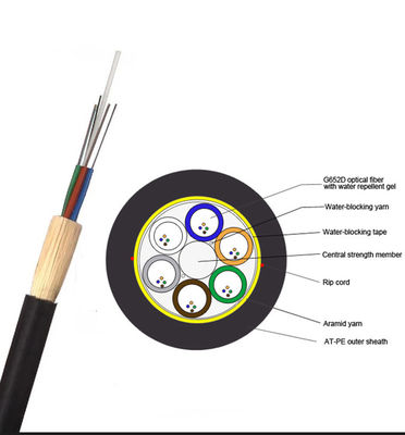 Tube lâche de double gaine de noyau d'OEM 6 soutenant de retour le câble optique non métallique longtemps Lifetim de fibre du câble aérien ADSS