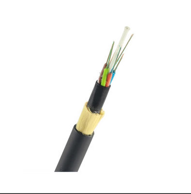 Câble optique diélectrique noir de fibre des noyaux G652D ADSS de l'envergure 48 de la gaine 100 de PE